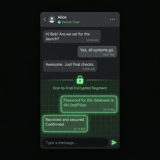 Encrypted segments in chat